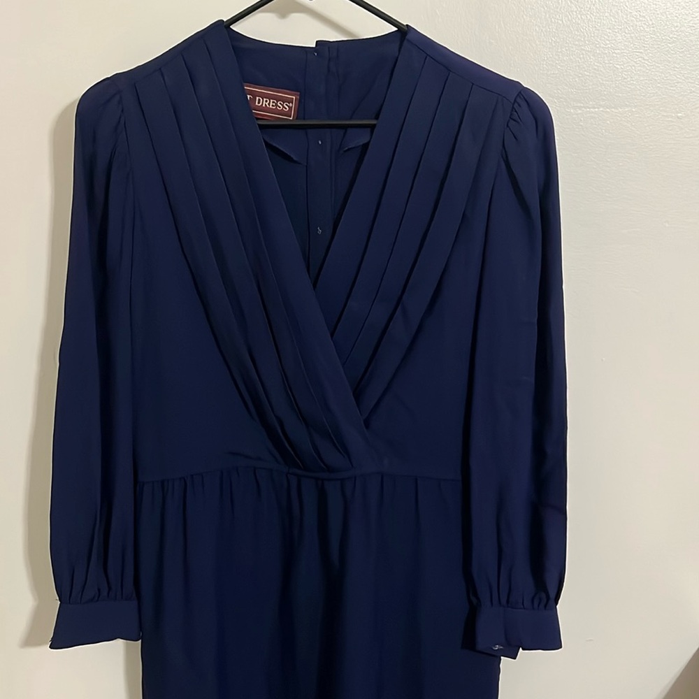 Vintage 80s Navy JT Dress